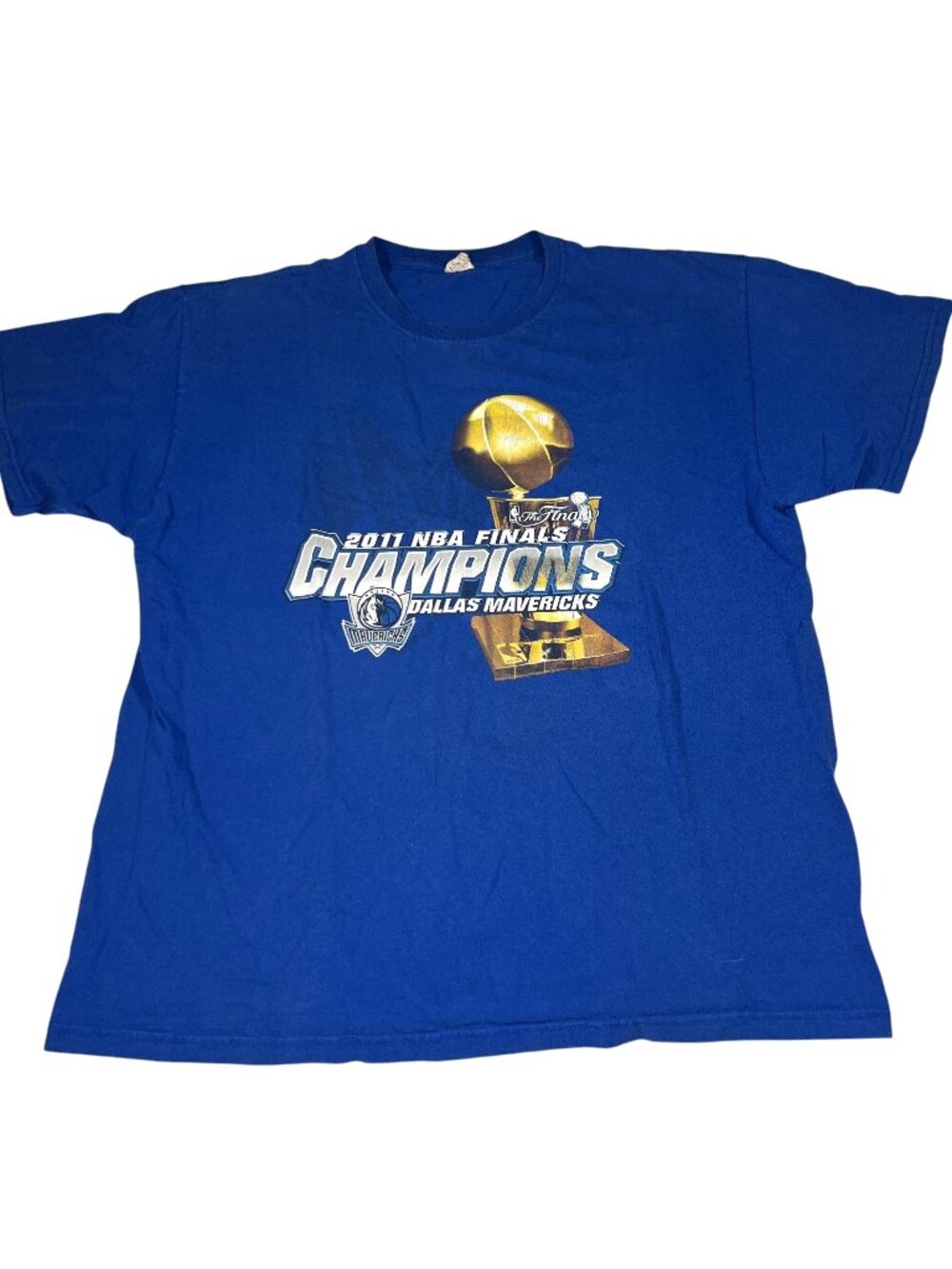 Jerzees Dallas Mavericks 2011 NBA Finals Champions Mens Blue T Shirt Size Large